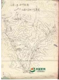 1936年7月红二、四方面军经过荒无人烟的雪山草地地形图